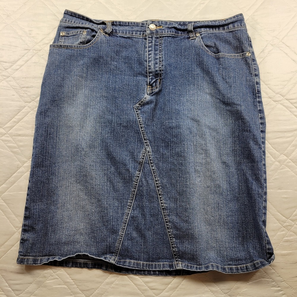 Venezia Jeans blue jean‎ skirt size 18 waist 36 length 23